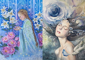 緒方瑛子.大倉美和二人展 11月のパレット 
